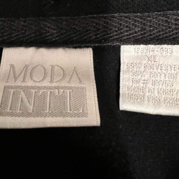 MODA INT’L  Ladies Zip Front Navy Hoodie - Picture 3 of 7